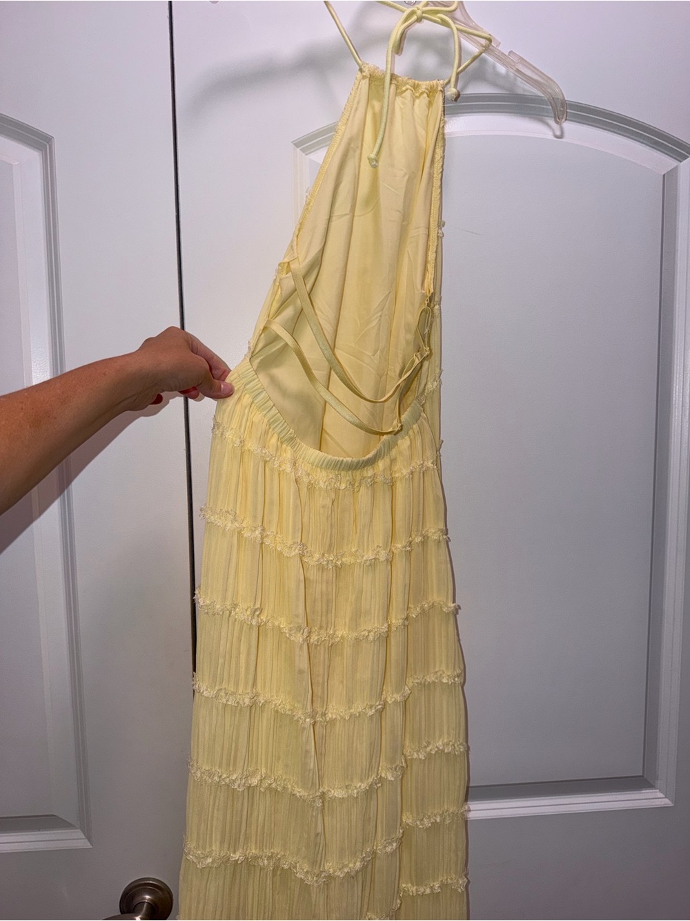 Peppermayo Butter Yellow Textured Maxi Dress - Picture 7 of 7